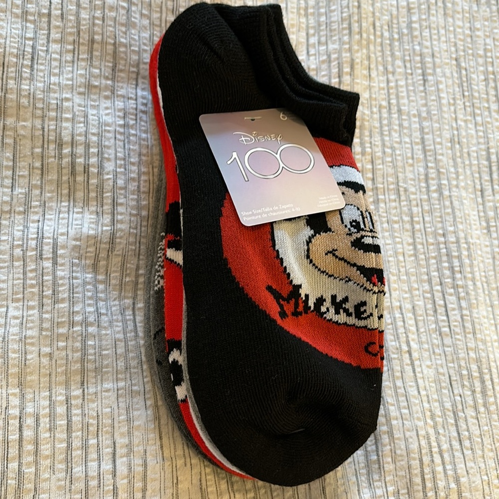 Disney Mickey Mouse 100 Years 6-pack of No Show Socks - Picture 4 of 10